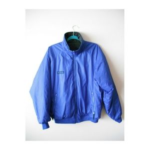 Columbia Zip Up Bomber Blue Jacket Large